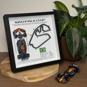 F1 Frame São Paulo GP 2025 - 3D Circuit with Red Bull RB21 - Max Verstappen